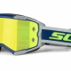 Maschera SCOTT FURY giallo blu lente specchiata verde motocross enduro dh