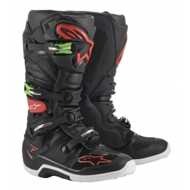 ALPINESTARS TECH 7 stivale nero rosso verde motocross enduro quad