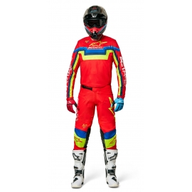 Completo Alpinestars TECHSTAR QUADRO 22 rosso giallo motocross enduro Quad