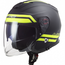 Casco Jet Moto Ls2 Doppia Visiera Ls2 OF573 TWISTER 2 Xover Nero Opaco Blu  Vendita Online 