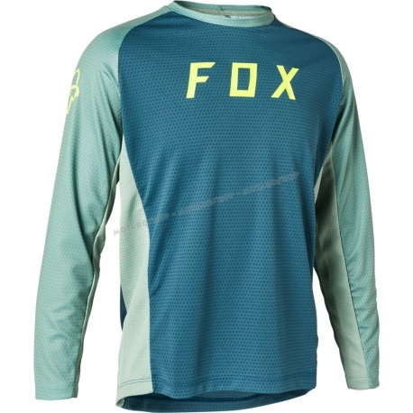 Maglia manica corta FOX DEFEND RAGAZZO grigio e blu  Downhill ENDURO MTB