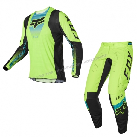 Completo motocross FOX 360 DIER giallo fluo bambino Enduro Quad