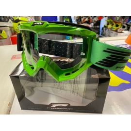  Maschera PROGRIP 3201 atzaky verde lente chiara motocross enduro mtb