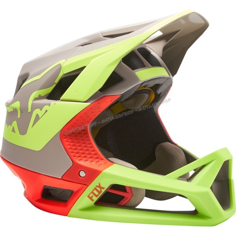 Casco FOX PROFRAME HELMET TUK stone Opaco con MIPS Enduro Downhill Mtb