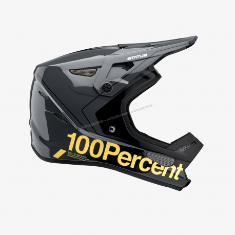 Casco 100% STATUS CARBY CHARCOAL grigio-nero MTB Downhill Enduro