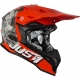 Casco Motocross Just1 J39 KINETIC camo grigio arancio fluo Enduro Quad Supermotard