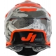 Casco Motocross Just1 J39 KINETIC camo grigio arancio fluo Enduro Quad Supermotard