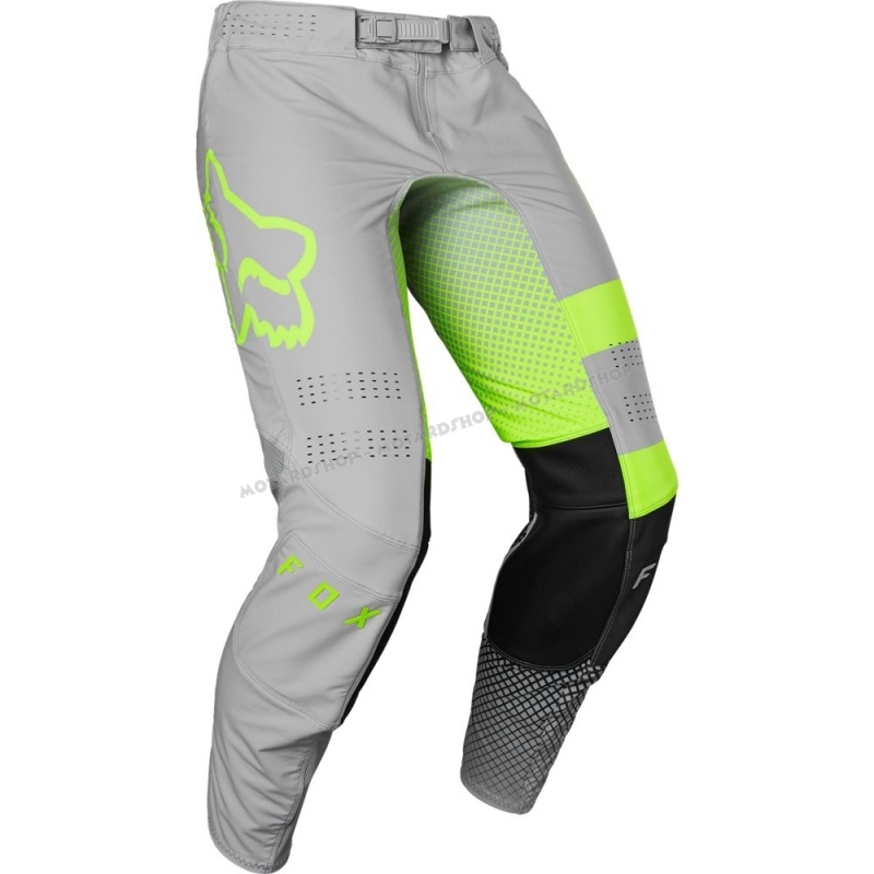 Pantalone motocross FOX FLEXAIR RIET grigio e giallo fluo enduro quad