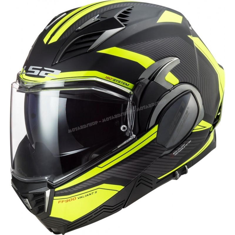Casco Modulare Apribile LS2 FF900 Valiant II REVO nero H-V gialllo Moto  Scooter