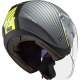 CASCO JET LS2 OF573 TWISTER II LUNA nero titanio moto strada scooter