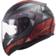 CASCO Integrale LS2 FF353 RAPID XTREET nero rosso moto strada scooter