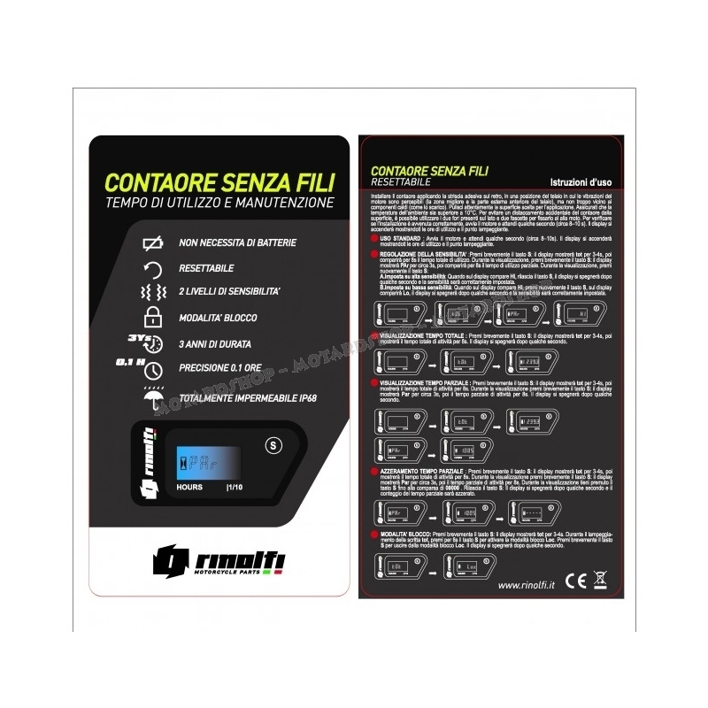 RINOLFI CONTAORE MOTORE WIRELESS senza fili Motocross Enduro Quad