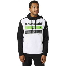 FOX FELPA KAWASAKI CON CAPPUCCIO STRIPER  nero bianca casual motocross