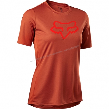 MAGLIA RANGER FOX HEAD DONNA manica corta rosso mattone DH ENDURO