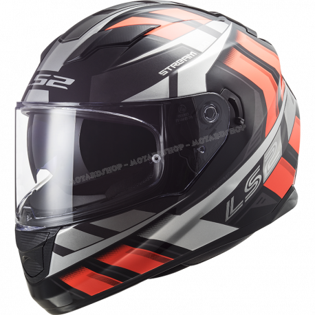 Casco Integrale Moto Ls2 FF320 STREAM EVO Loop nero arancione scooter