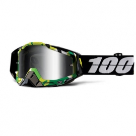 100% RACECRAFT BOOTCAMP lente specchiata argento maschera Motocross Enduro Mtb