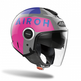 Casco Airoh HELIOS UP PINK lucido scooter vespa moto