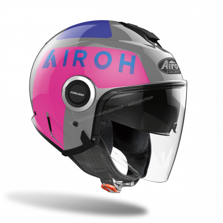 Casco Airoh HELIOS UP PINK lucido scooter vespa moto