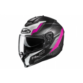 Casco integrale HJC C70 SILON nero grigio rosa moto da strada scooter