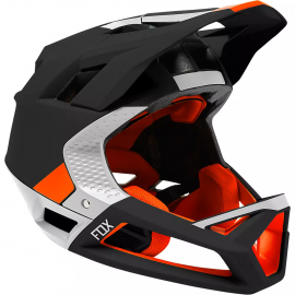 Casco FOX  PROFRAME BLOCKEDO nero e bianco opaco con MIPS Enduro Downhill Mtb 