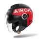 Casco Airoh HELIOS UP BLACK MATT nero e rosso opaco scooter vespa moto