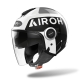 Casco Airoh HELIOS UP BLACK MATT nero e rosso opaco scooter vespa moto