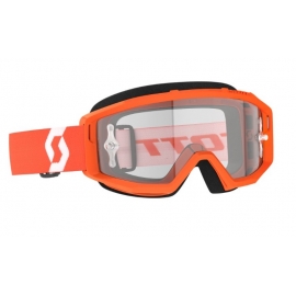 Maschera SCOTT PRIMAL arancione e bianca lente trasparente motocross enduro dh