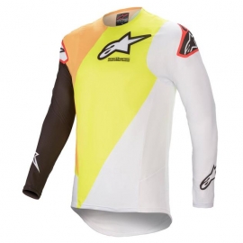 Maglia motocross Alpinestars  Supertech Blaze 2021 giallo bianco e nero enduro Quad