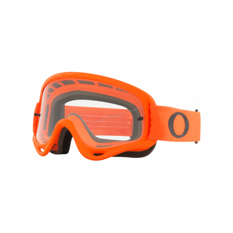 Maschera Oakley O Frame MX arancione lente chiara motocross enduro dh