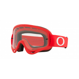Maschera Oakley O Frame MX rossa lente chiara motocross enduro dh