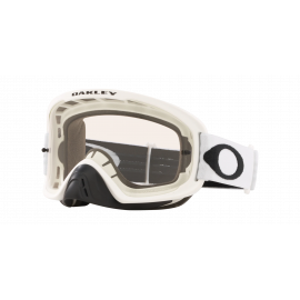 Maschera Oakley O Frame 2.0 Pro MX bianco opaco lente trasparente motocross enduro dh