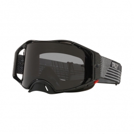 Maschera Oakley Airbrake MX GALAXY BLACK lente fumè Motocross Enduro Mtb
