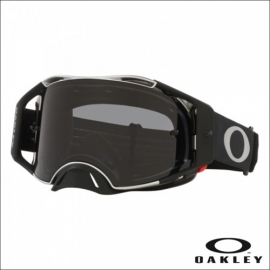 Maschera Oakley Airbrake MX TUFF BLOCKS BLACK GUNMETAL lente fumè Motocross Enduro Mtb
