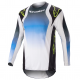 Completo Alpinestars TECHSTAR PUSH 23 blu bianco azzurro motocross enduro Quad