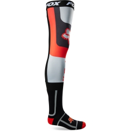 FOX  FLEXAIR Knee Brace rosso fluo calza lunga per ginocchiera motocross enduro quad