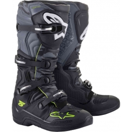 Stivali ALPINESTARS TECH 5 nero grigio giallo motocross enduro quad