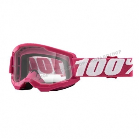 Maschera 100% STRATA 2 FLETCHER lente trasparente Motocross Enduro Mtb