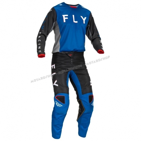 Completo motocross FLY RACING 2023 KINETIC KORE blu e nero enduro quad