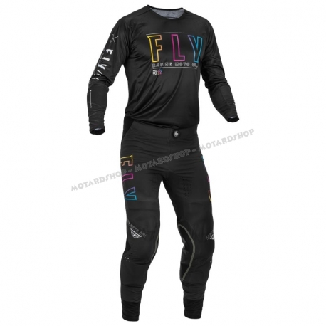 Completo motocross FLY RACING 2023 LITE AVENGE S.E. NERO SUNSETS enduro quad