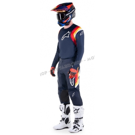 Completo motocross Alpinestars Fluid CORSA blu notte enduro Quad