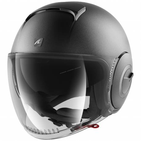 Casco JET SHARK NANO BLANK nero moto strada scooter