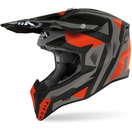 CASCO AIROH WRAAP SEQUEL arancione grigio nero motocross, enduro quad