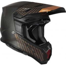 Casco Motocross in Carbonio Just1 J22 J22 10th Anniversary Bronzo Nero Carbonio Opaco Enduro Quad Supermotard