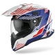 CASCO AIROH COMMANDER BOOST bianco blu moto enduro granturismo