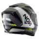 Casco integrale NOS NS-10 FULL FACE grigio giallo fluo moto da strada scooter gran turismo