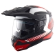 Casco integrale NOS NS-9 DUAL SPORT nero rosso moto da strada gran turismo adventure