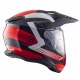 Casco integrale NOS NS-9 DUAL SPORT nero rosso moto da strada gran turismo adventure