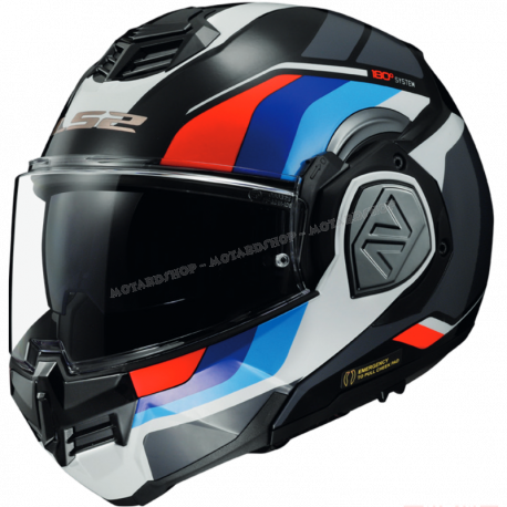 Casco Modulare Apribile LS2 FF906 ADVANT SPORT bianco nero blu Moto Scooter granturismo