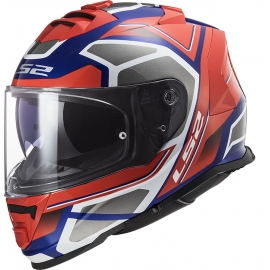  Casco integrale LS2 FF800 STORM FASTER rosso blu moto strada scooter