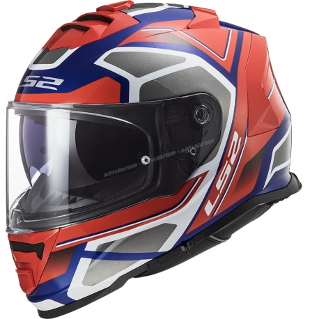  Casco integrale LS2 FF800 STORM FASTER rosso blu moto strada scooter